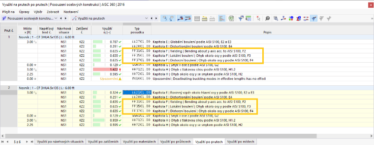 KB 001809 | Posouzení oceli tvarované za studena podle AISI v programu RFEM 6