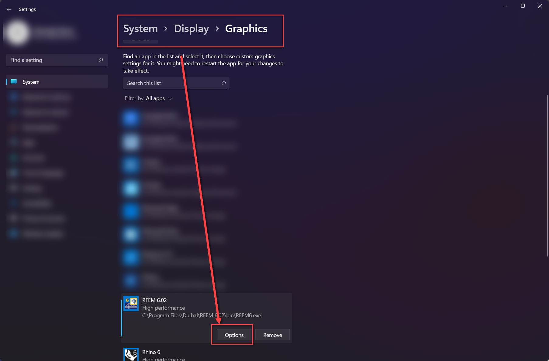FAQ 005352 | Jak se mohu ujistit, že program RFEM 6 používá dedikovanou grafickou kartu v mém počítači?
