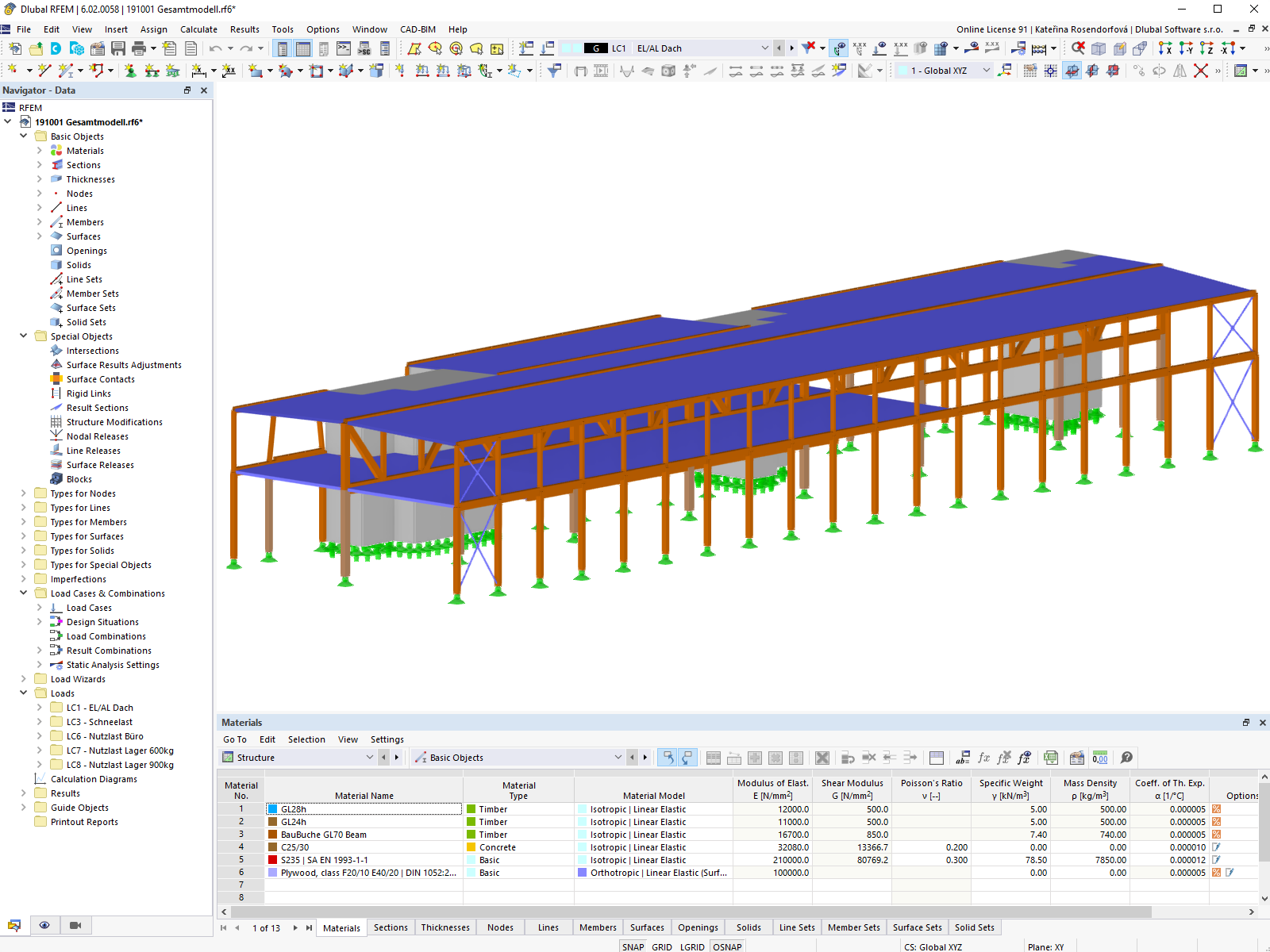 RFEM model dílny v průmyslovém parku Edelweiss v Münchwilenu | © B3 Kolb AG