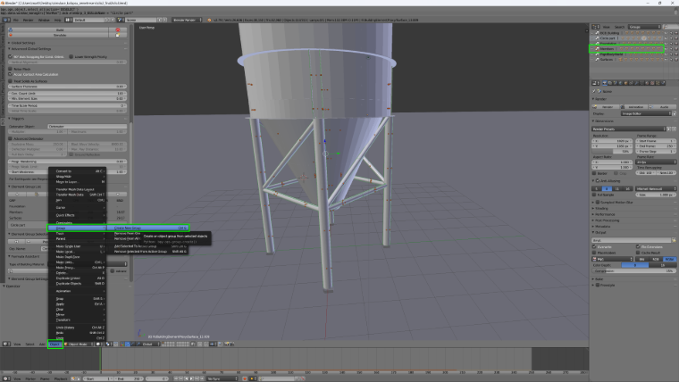 Klasifikace prvků modelů v programu BCB Blender