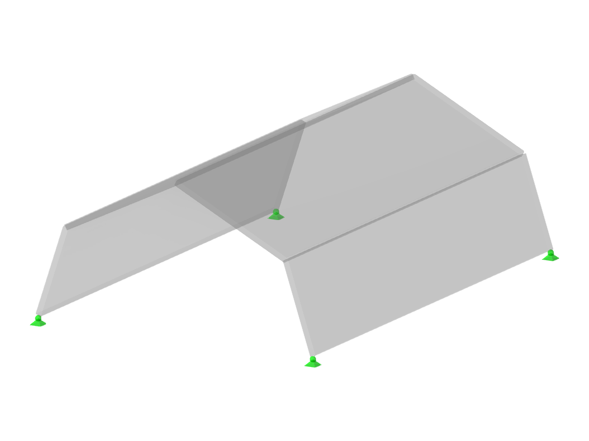 Model 000543 | FPL050 | Betonová střecha ve tvaru pětiúhelníku