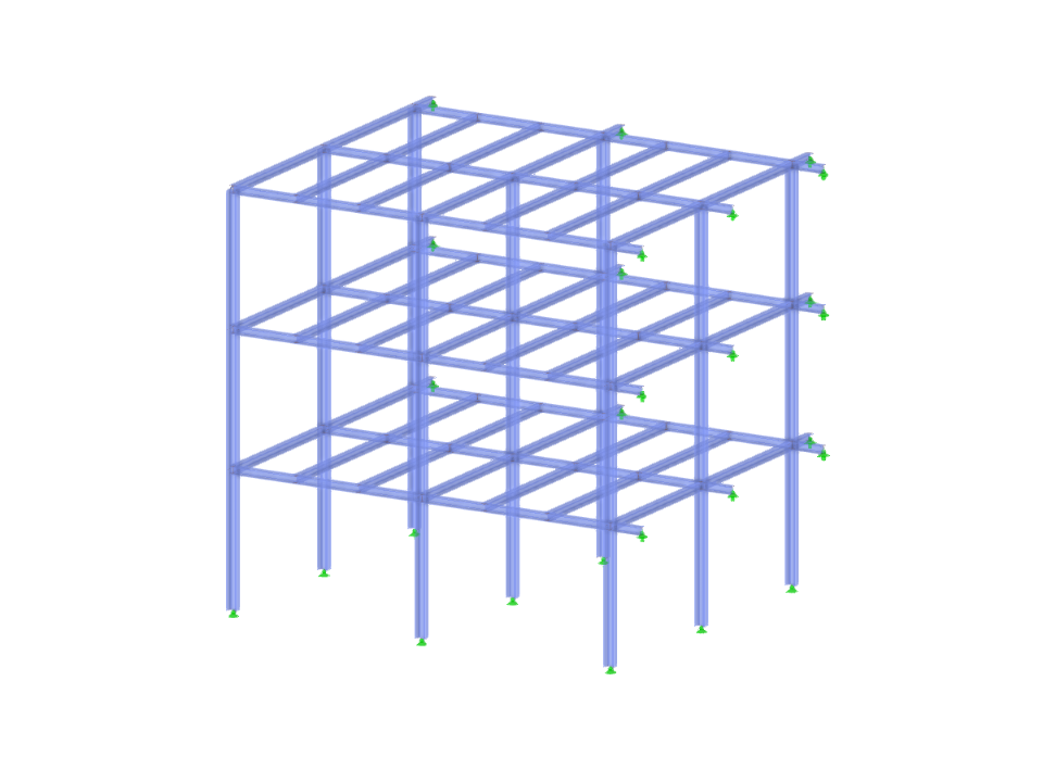 Moderní ocelová architektura kancelářské budovy s čistou strukturou.