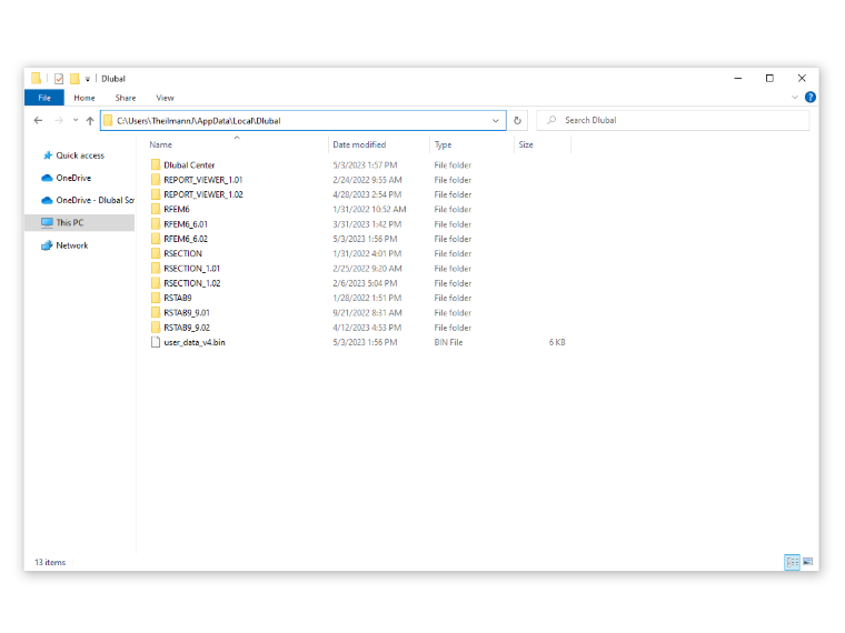 FAQ 005379 | Kde najdu pracovní adresář programů RFEM 6, RSTAB 9 a RSECTION 1?