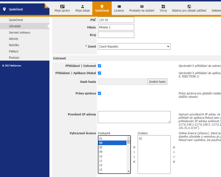 KB 001803 | Online licence společnosti Dlubal