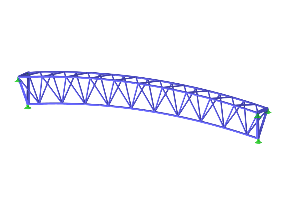 Model 004165 | Zakřivený příhradový nosník