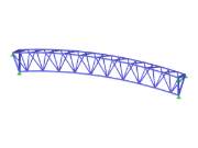 Model 004165 | Zakřivený příhradový nosník