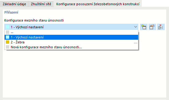 Přiřadit návrhovou konfiguraci