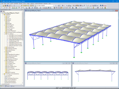 Model zastřešení v programu RFEM 5 (© Normandie Structures)