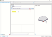 Uživatelské rozhraní pro zadání nové tloušťky materiálu v softwaru pro stavební inženýrství s parametry.