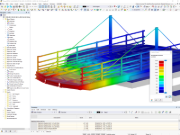 Deformace Airedalského otočného mostu v programu RFEM