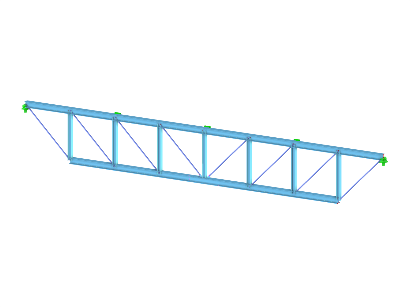Model 004320 | 2D příhradový nosník s MKP