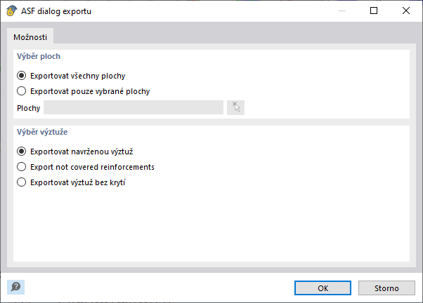 ASF dialog exportu