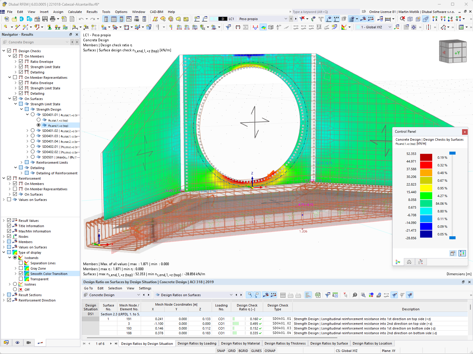 Posouzení železobetonových konstrukcí pro RFEM 6