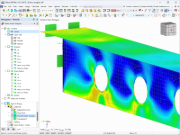 Zobrazení napětí-přetvoření v programu RFEM 6 s možnostmi výpočtu maximálního napětí a optimalizace průřezu.