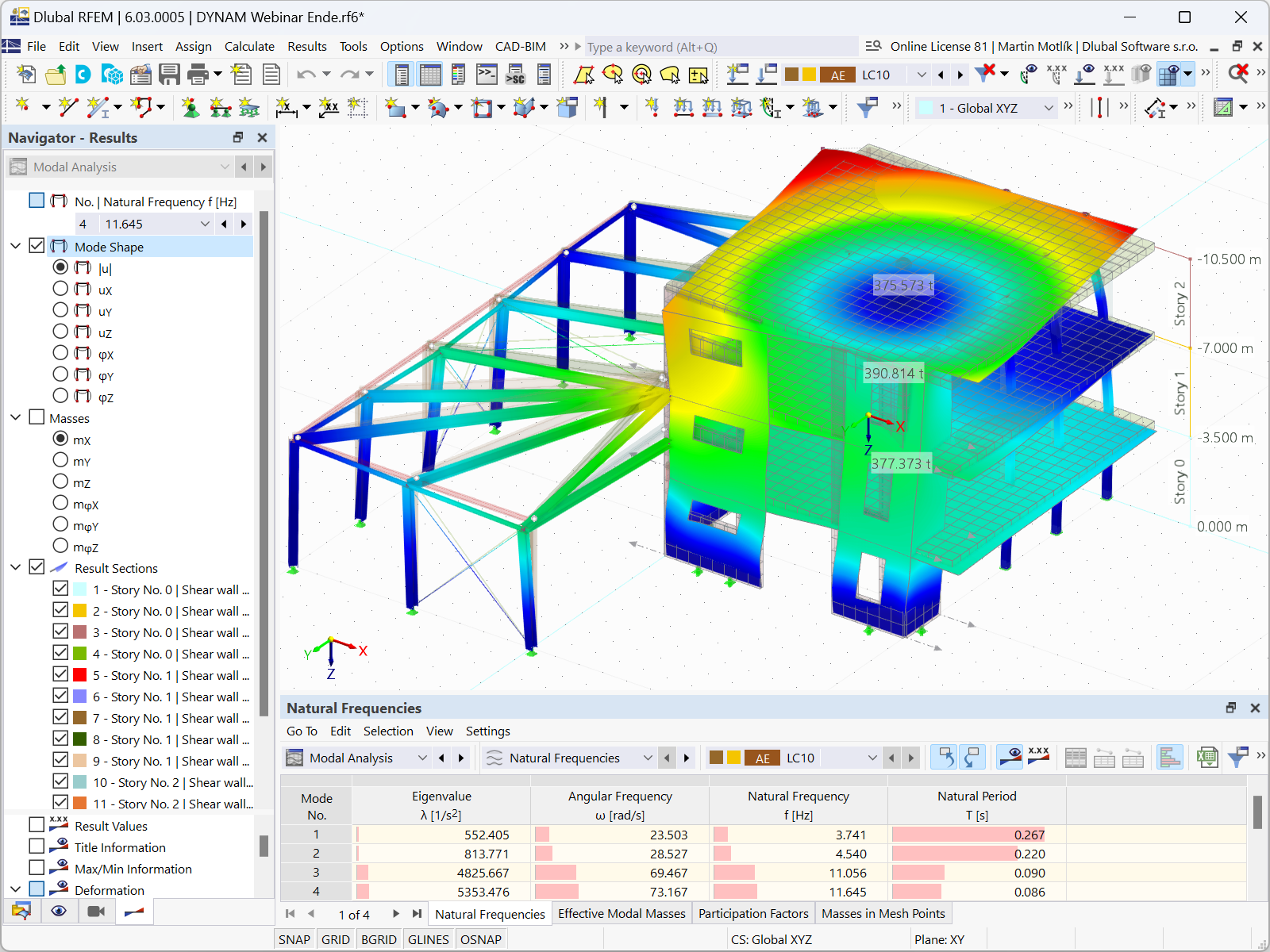 Modální analýza pro RFEM 6