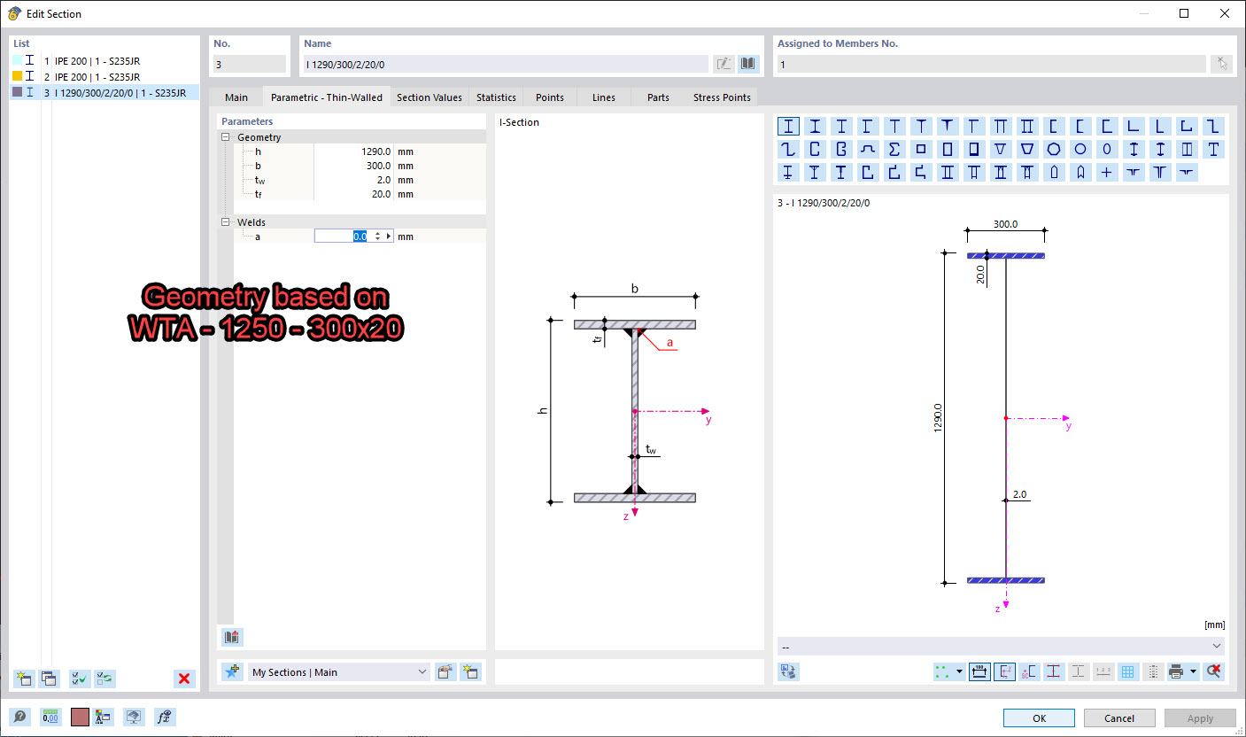 FAQ 005417 | Jak mohu v programu RFEM 6 modelovat nosník s tvarovanou stojinou?