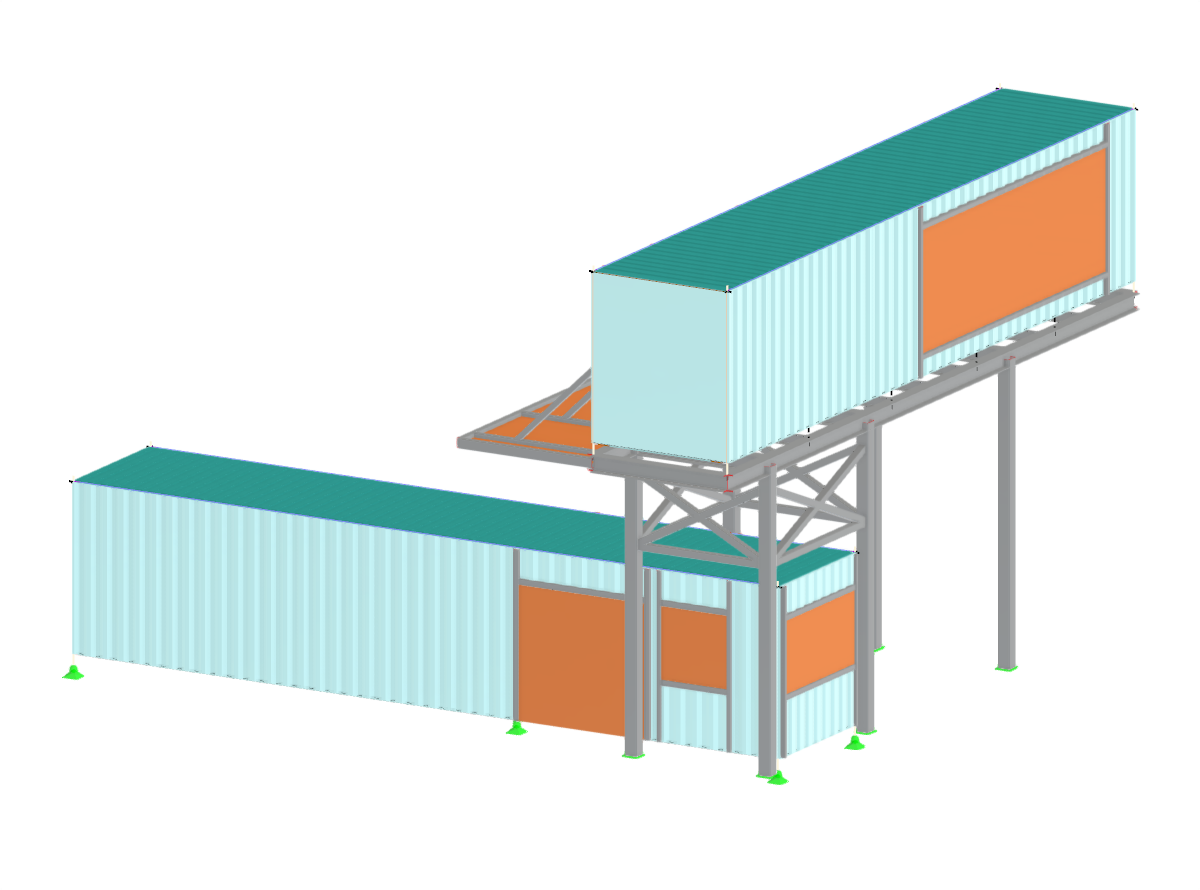 Model 004577 | Kontejnerová konstrukce u vstupu do motoristické enklávy Motor Enclave v Tampě na Floridě, USA