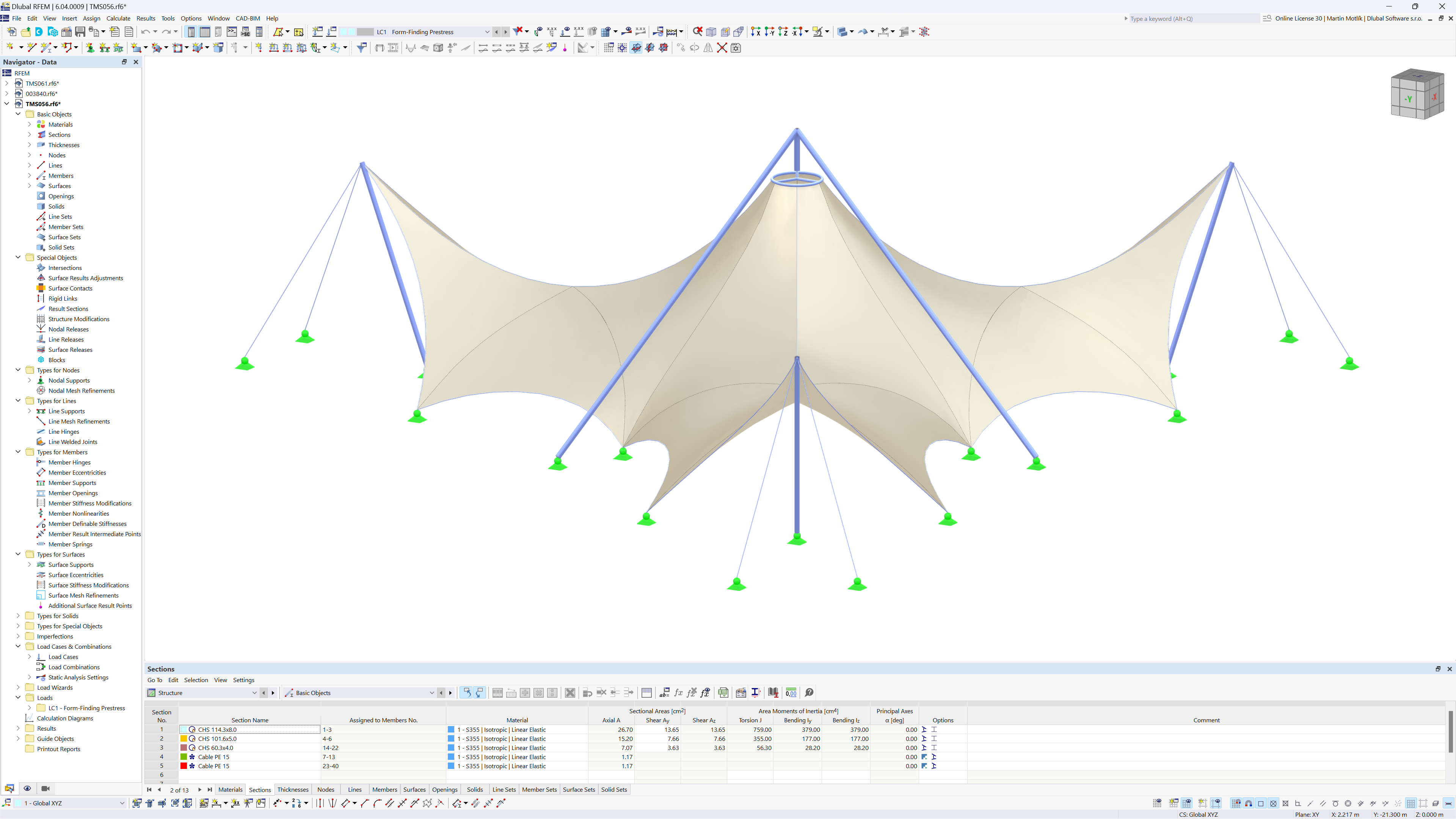 Form-finding pro RFEM 6
