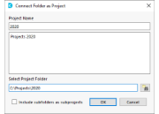 Propojení složek jako projektů