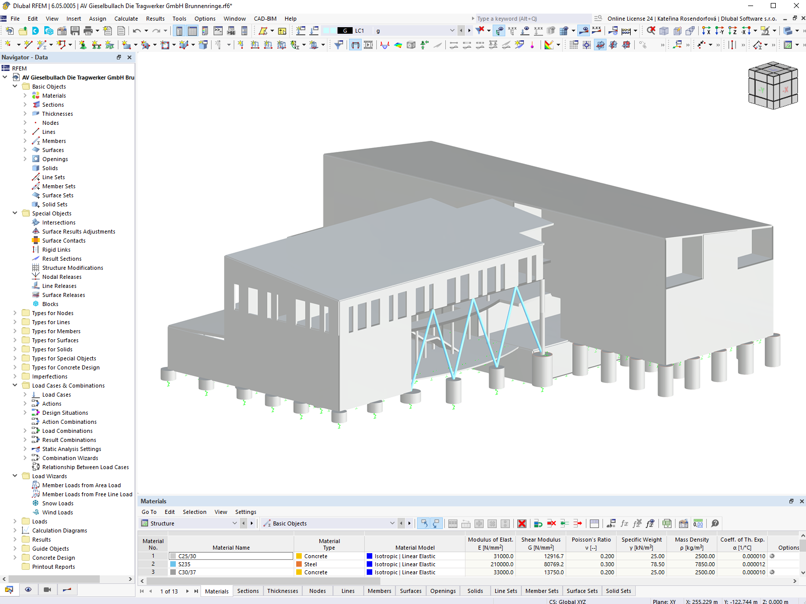RFEM model administrativní budovy | © Die Tragwerker GmbH