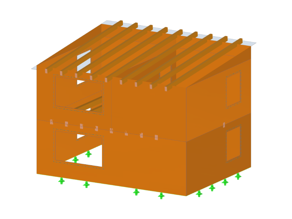 Model 004809 | Stavba z křížem lepeného dřeva