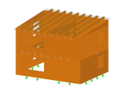 Model 004809 | Stavba z křížem lepeného dřeva