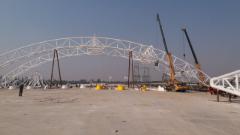 Mýtná stanice během výstavby | © Mr. Yunchao Ding, Jiangsu Jingong Space Structure Co., Ltd.