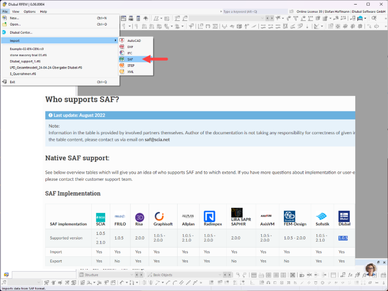 FAQ 005505 | Při importu souboru .xml ze SCIA do programu RFEM 6 se zobrazí chyba. Jak mohu importovat soubory SCIA do programu RFEM 6?