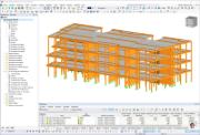 Model budovy PB9 v programu RFEM