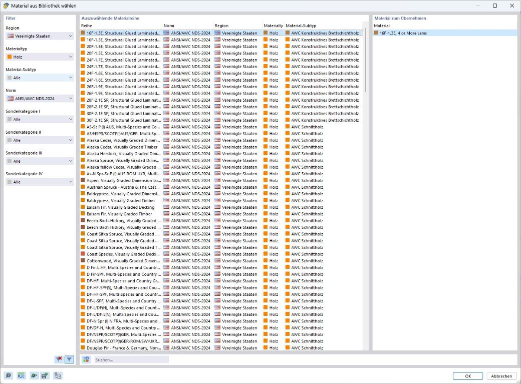 Funkce 002830 | Dřevěné materiály podle americké normy ANSI/AWC NDS-2024