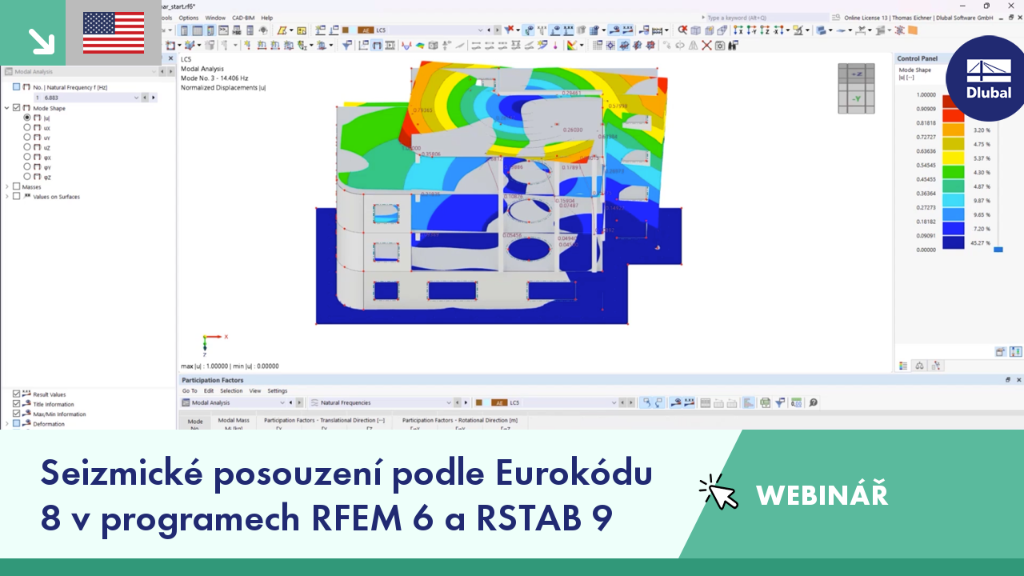 Webinář se zabývá metodami seizmické analýzy pomocí Eurokódu 8 v programech RFEM 6 a RSTAB 9 pro inženýry.