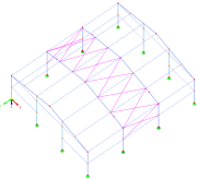 Ztužení s diagonálními pruty v buňkách