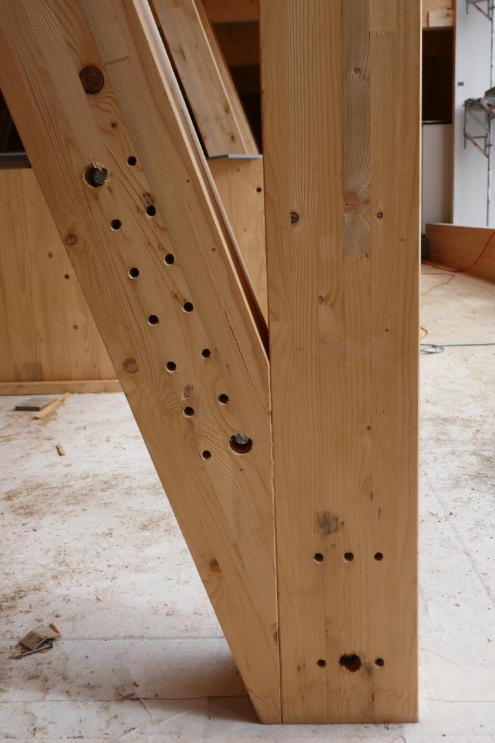Přípoj diagonály na sloup| © Lignaconsult