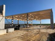 Dřevěná rámová konstrukce během výstavby | © LCA Construction Bois