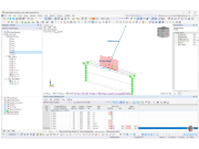 Výsledky napětí v liniových svarech pro návrh koutového svaru podle AISC v programu RFEM 6