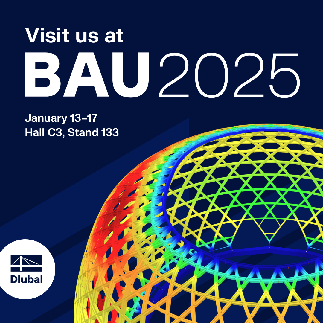 Reklamní grafika prezentující branding akce BAU 2025 v moderním designu