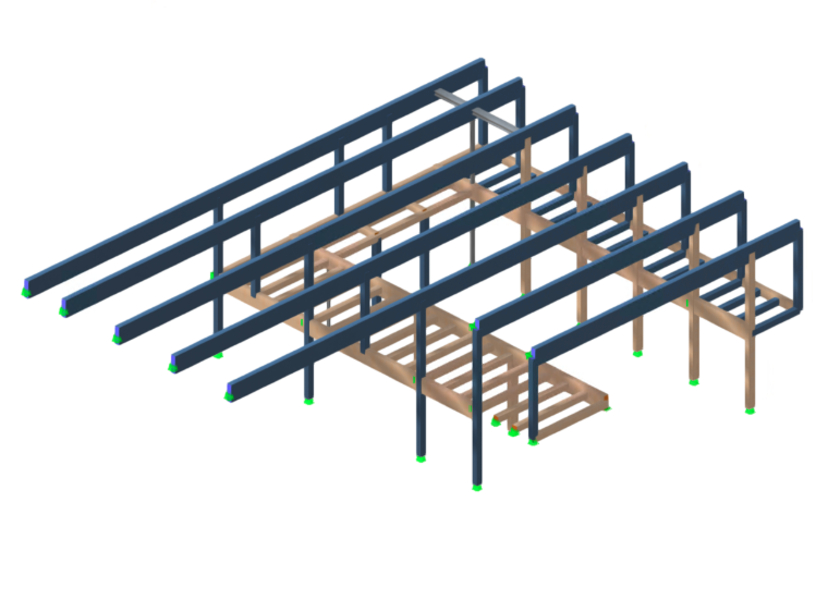 Rozšíření Vilstalhalle ve Vilsbiburgu | Dřevěná konstrukce | Ocelová konstrukce | Ocelový nosník | Model 005497