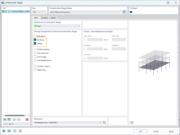 Rozhraní RFEM 6 zobrazující výběr objektu pro změny fází výstavby