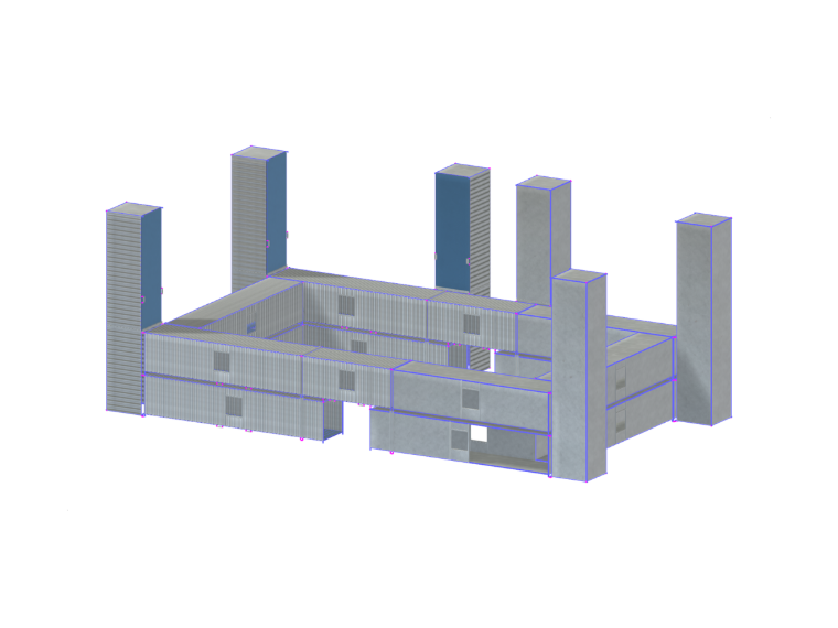 RFEM model ISO kontejnerů pro paintballovou arénu | © Modular Structural Consultants, LLC