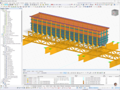 3D model pravoúhlé ocelové nádrže v programu RFEM (varianta 2)