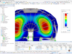 Deformace modelu terminálu letiště v Georgii v programu RFEM | © EQUILIBRIUM