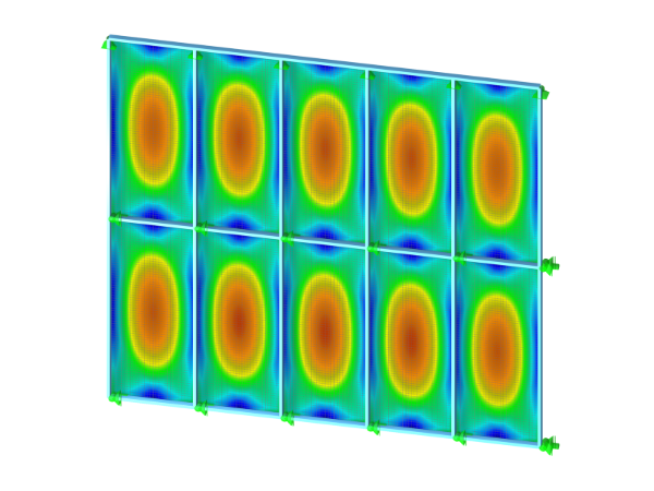 Model skleněné fasády v programu RFEM 6