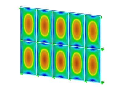 Model skleněné fasády v programu RFEM 6