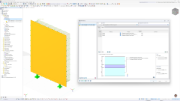 Dialog programu RFEM s prvky pro úpravu tloušťky vrstev skla v addonu Posouzení skleněných konstrukcí