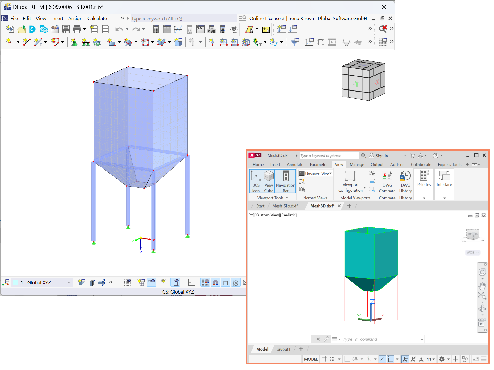 Pro lepší práci s daty sítě je v programu RFEM 6 pro export souboru DXF zvýrazněna volba „Exportovat síť KP jako 3DFace“.