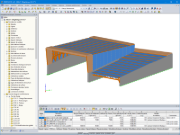 Detailní model dolní stanice lanovky 3S analyzovaný v programu RFEM 5 se strukturálními prvky