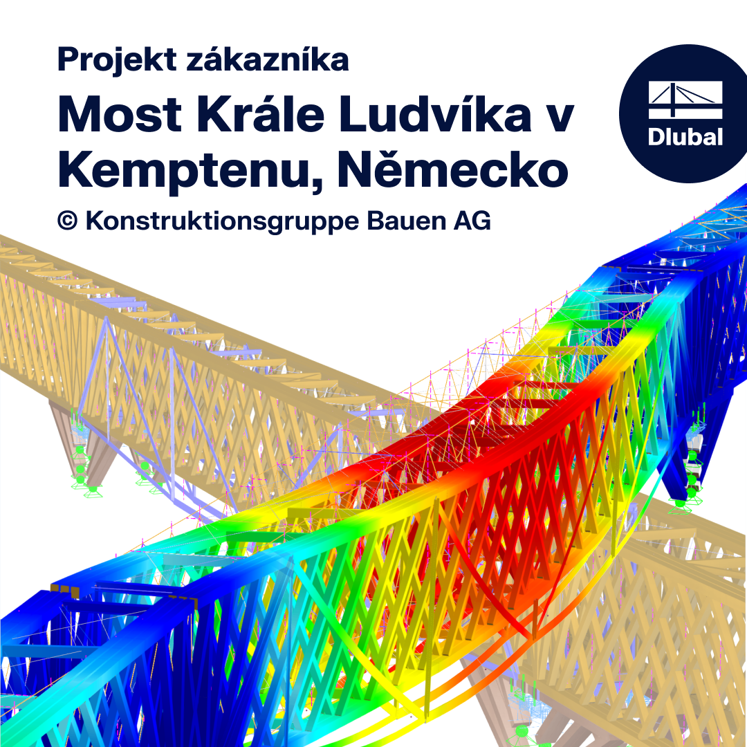 Most Krále Ludvíka v Kemptenu, ukazující složitou strukturu a detailní konstrukční prvky.