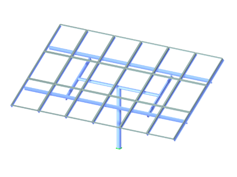 Model konstrukce sloupu v programu RFEM 6 s podrobnými statickými výpočty komponent a funkcemi návrhu.