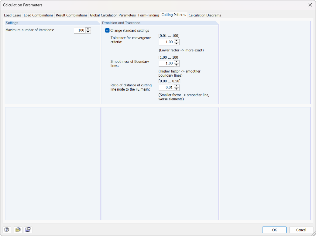 Dialogové okno Parametry výpočtu pro addon programu RFEM 5 Model.