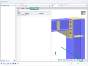 Zobrazení souboru 3D DXF ocelového přípoje pro použití v CAD programech